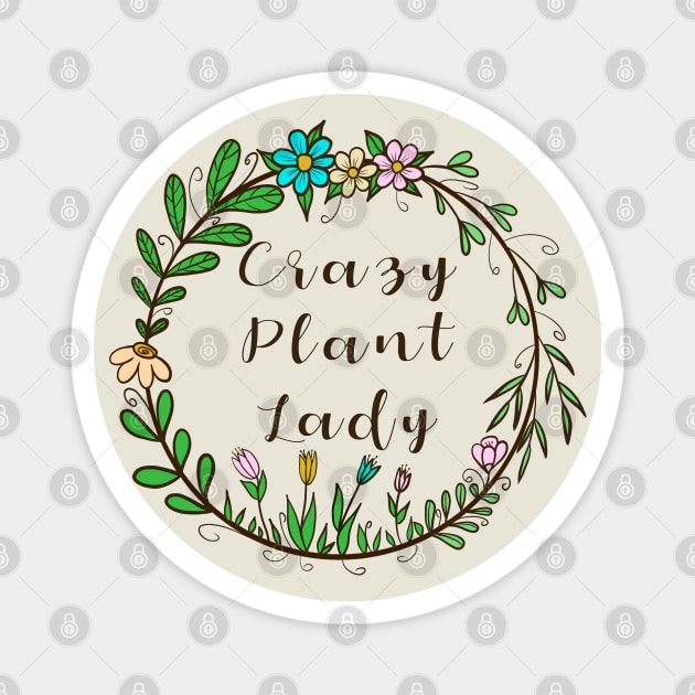 Crazy plant lady Magnet by Juliana Costa